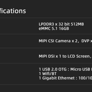 Kendryte K510 CRB-KIT Developer Kit Based on Dual-core 64-bit RISC-V AI SoC Chip 512M LPDDR3+16GB eMMC 5.1 Storage Support Linux System for AI Deep Learning