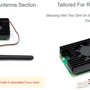 Dedicated All-in-One 3007 Cooling Fan for Raspberry Pi Compute Module 4 (CM4),PWM Speed Adjustable Low Noise More Convenient, with Thermal Tapes