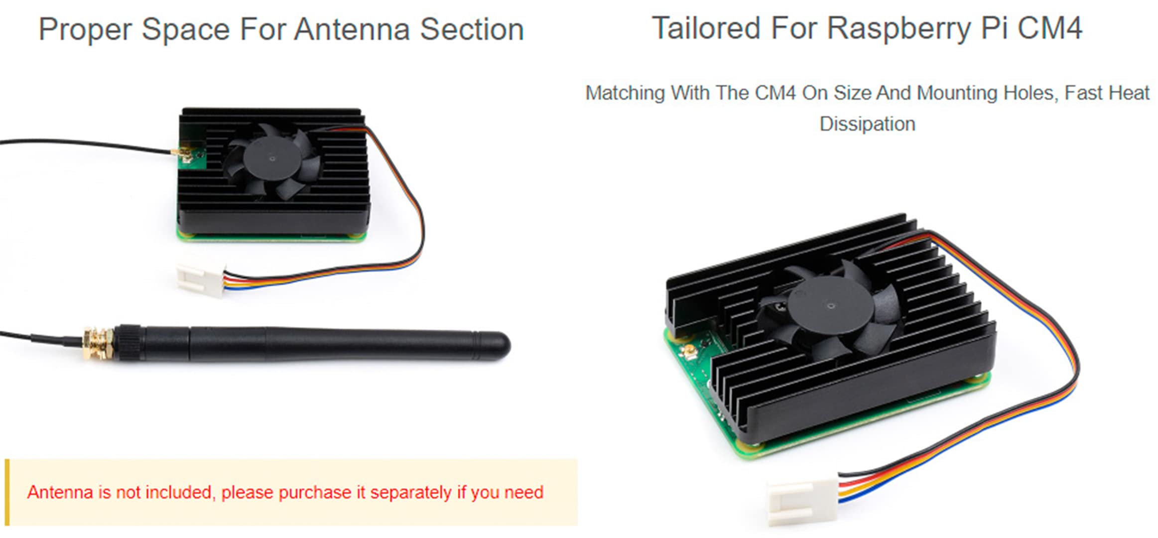 Dedicated All-in-One 3007 Cooling Fan for Raspberry Pi Compute Module 4 (CM4),PWM Speed Adjustable Low Noise More Convenient, with Thermal Tapes