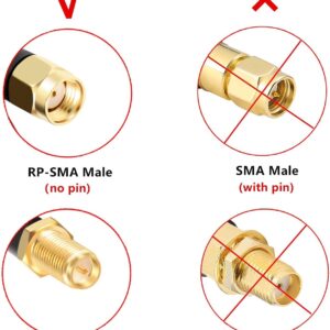 XRDS -RF 50ft RP-SMA Male to RP-SMA Female Coax Cable, RG58 RP-SMA WiFi Antenna Extension Coax Cable for WiFi LAN Router Wireless Network Card Adapter