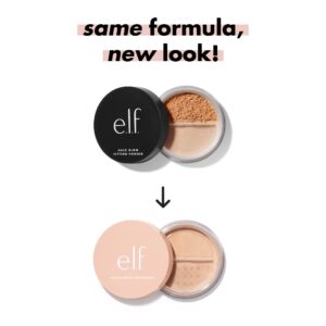 e.l.f. Halo Glow Setting Powder, Silky Powder For Minimizing Pores & Fine Lines, Delivers A Semi-Matte Finish, Vegan & Cruelty-Free, Light Pink