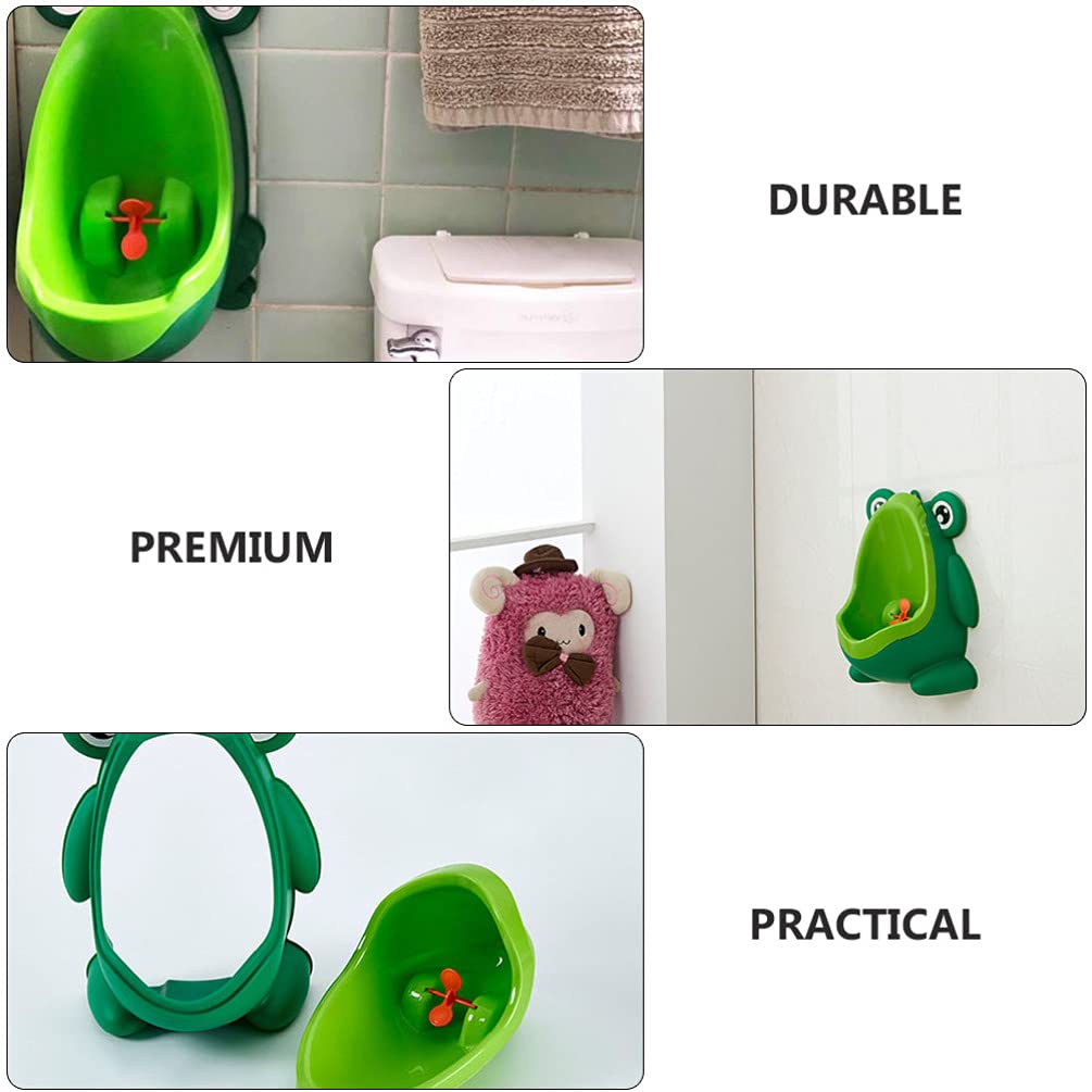 Potty Training Urinal Standing Toilet Frog Style Urinal Toilet Pee Trainer for Boy Bathroom Car Green