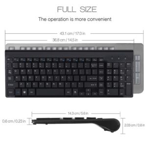 Fonicer Wireless Keyboard and Mouse Combo with USB C & USB A Receiver-Full Size Type c Keyboard and Mouse Compatible