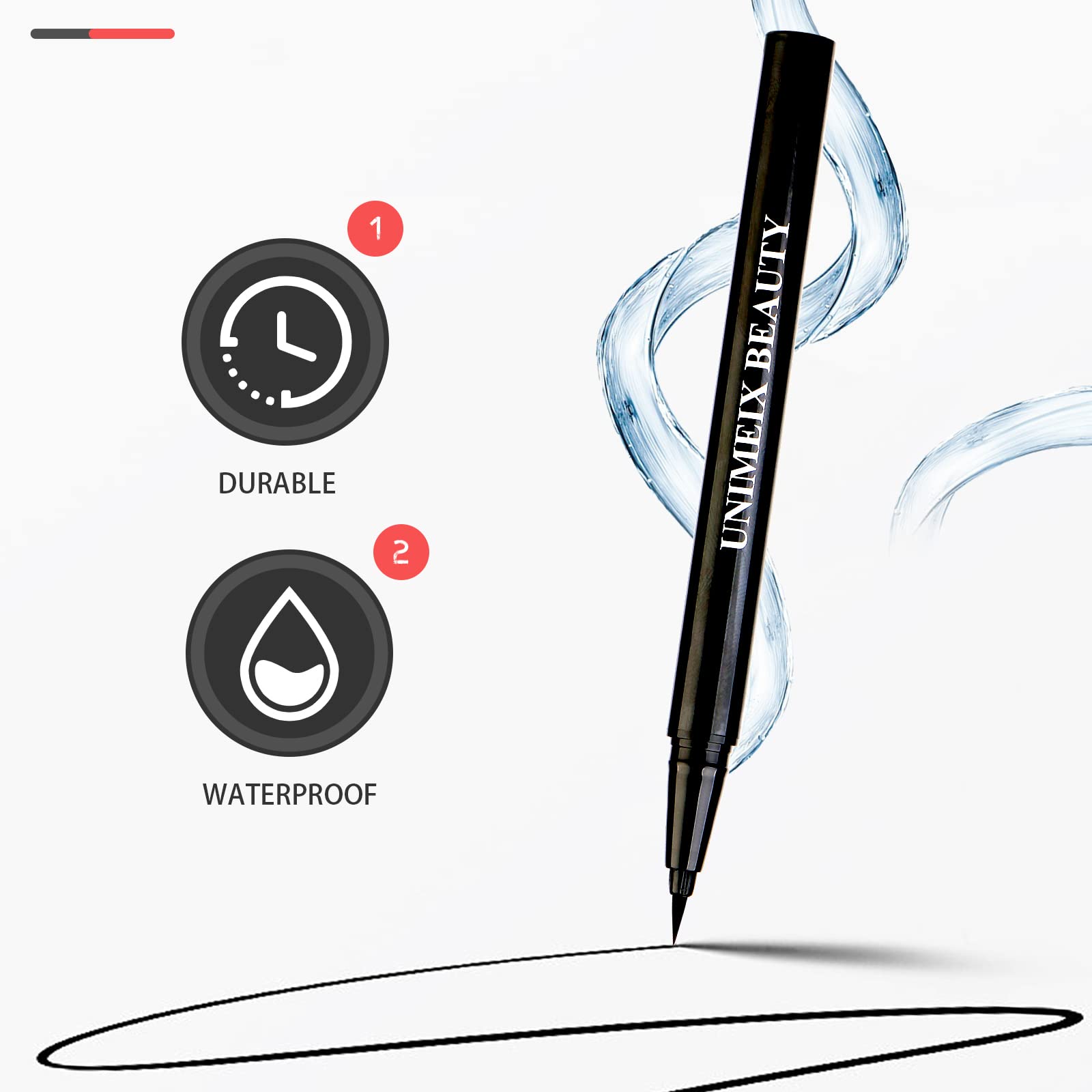 UNIMEIX Eyeliner Liquid Liner Waterproof Eye Liner Makeup Eyeliner Pen Precise All Day Black