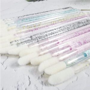 ZYIGYI 300 Pcs Disposable Lip Brushes, Lipstick Applicator, Lip Gloss Wands 6 Color