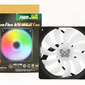 Kaze Flex 120 High Air Flow PC Case Fan, Fluid Dynamic Bearing,120mm x 25mm (ARGB Edition, PWN 4-pin, 1800RPM)