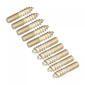 uxcell m5x25mm hanger bolts, 12pcs double ended thread dowel screws for wood furniture