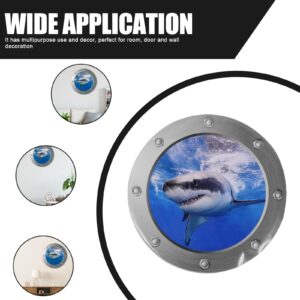 MILISTEN 3D Under The Sea Nature Scenery Removable Shark Wall Decals Animals Wall Sticker for Bathroom Bedroom Door Kids Baby Nursery Room