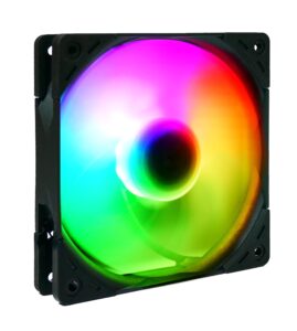 kaze flex 120 high air flow pc case fan, fluid dynamic bearing,120mm x 25mm (argb edition, pwn 4-pin, 1800rpm)