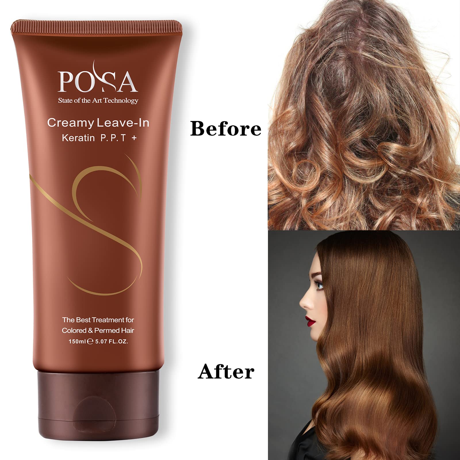 Keratin Protein Leave In Conditioner,Creamy Smooth Vitamin B5 Hair Conditioner, Deep Treatment Heat Protectant P P T,Anti-Frizz Conditioner for Dry Damaged,Color-treated Hair