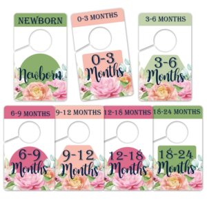 hanger dividers-baby closet size dividers - baby closet dividers, baby clothing size age dividers -baby closet organizer for nursery organization, newborn essentials, nursery closet dividers.