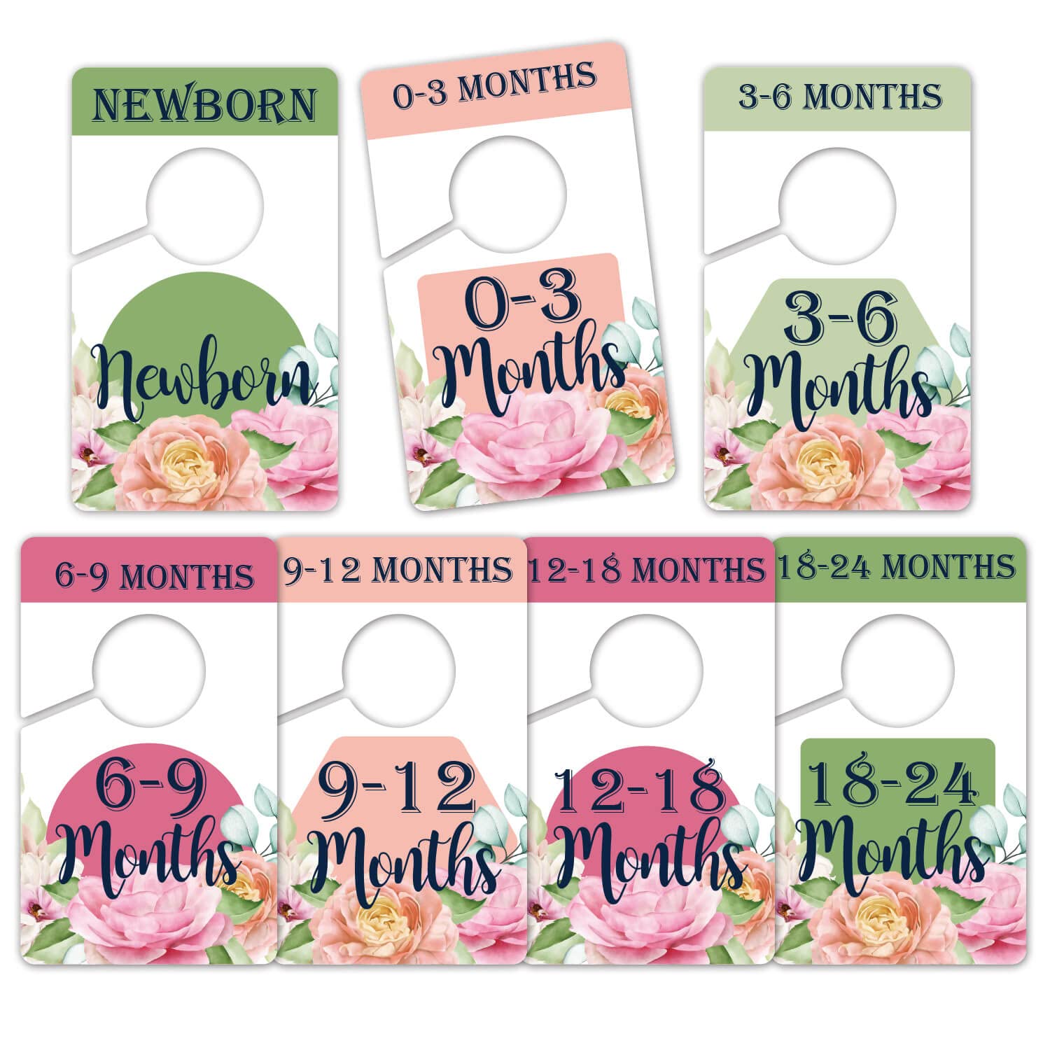 Hanger Dividers-Baby Closet Size Dividers - Baby Closet Dividers, Baby Clothing Size Age Dividers -Baby Closet Organizer For Nursery Organization, Newborn Essentials, Nursery Closet Dividers.