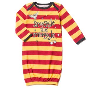 Harry Potter Hedwig Owl Newborn Baby Boys 3 Pack Sleeper Gowns Multicolor/Gray 0-6 Months