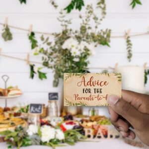 Advice for the Parents-to-Be Sign, Baby Shower Advice Game Kit (1 Standing Sign + 50 Advice Cards), Baby Showers Decorations-NPZAD11