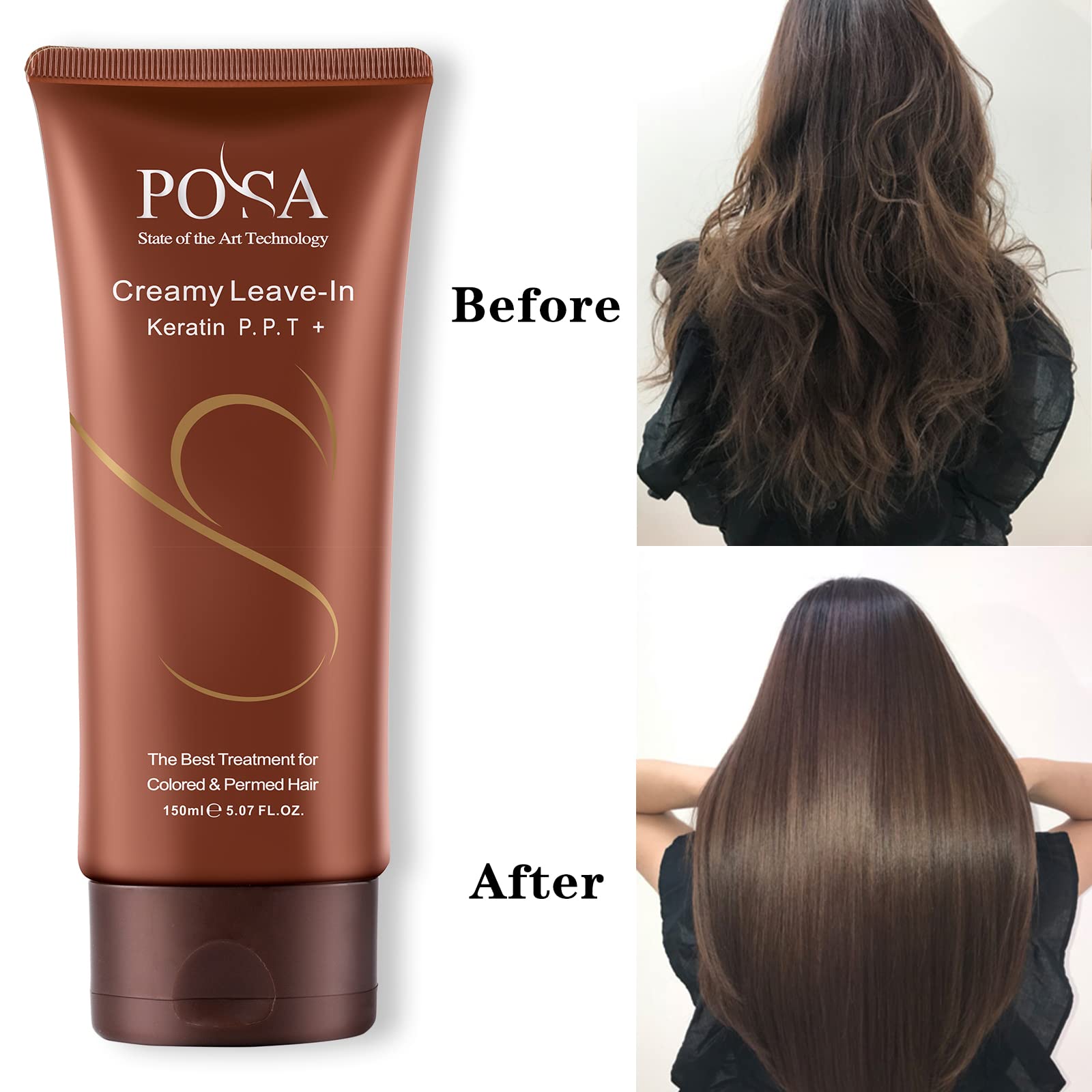 Keratin Protein Leave In Conditioner,Creamy Smooth Vitamin B5 Hair Conditioner, Deep Treatment Heat Protectant P P T,Anti-Frizz Conditioner for Dry Damaged,Color-treated Hair