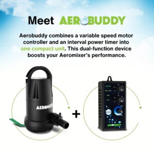 AEROBUDDY Timer + Power Controller - Variable Speed Controller w/ Interval Timer, 30-60min On Off Timer, Speed Controller for Electric Motor, 15Amp Max Power Tool Switch Easy-to-Use w/ AEROMIXER Pumps