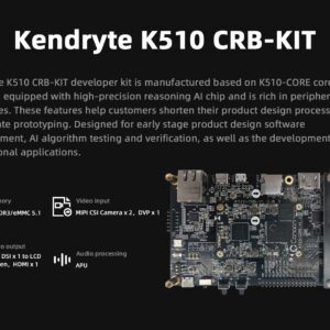 Kendryte K510 CRB-KIT Developer Kit Based on Dual-core 64-bit RISC-V AI SoC Chip 512M LPDDR3+16GB eMMC 5.1 Storage Support Linux System for AI Deep Learning