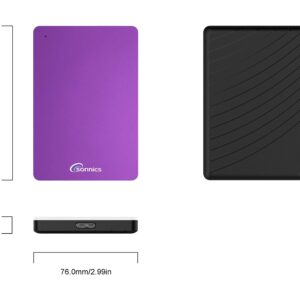 Sonnics 1TB USB 3.1 Type C External Portable Hard Drives for Windows PC, Mac, Smart TV, Xbox One/X Series & PS4/PS5, Purple