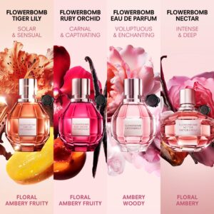 Viktor&Rolf - Flowerbomb Ruby Orchid Eau de Parfum - Women's Perfume - Floral & Fruity - With Notes of Vanilla & Peach - 1.7 Fl Oz