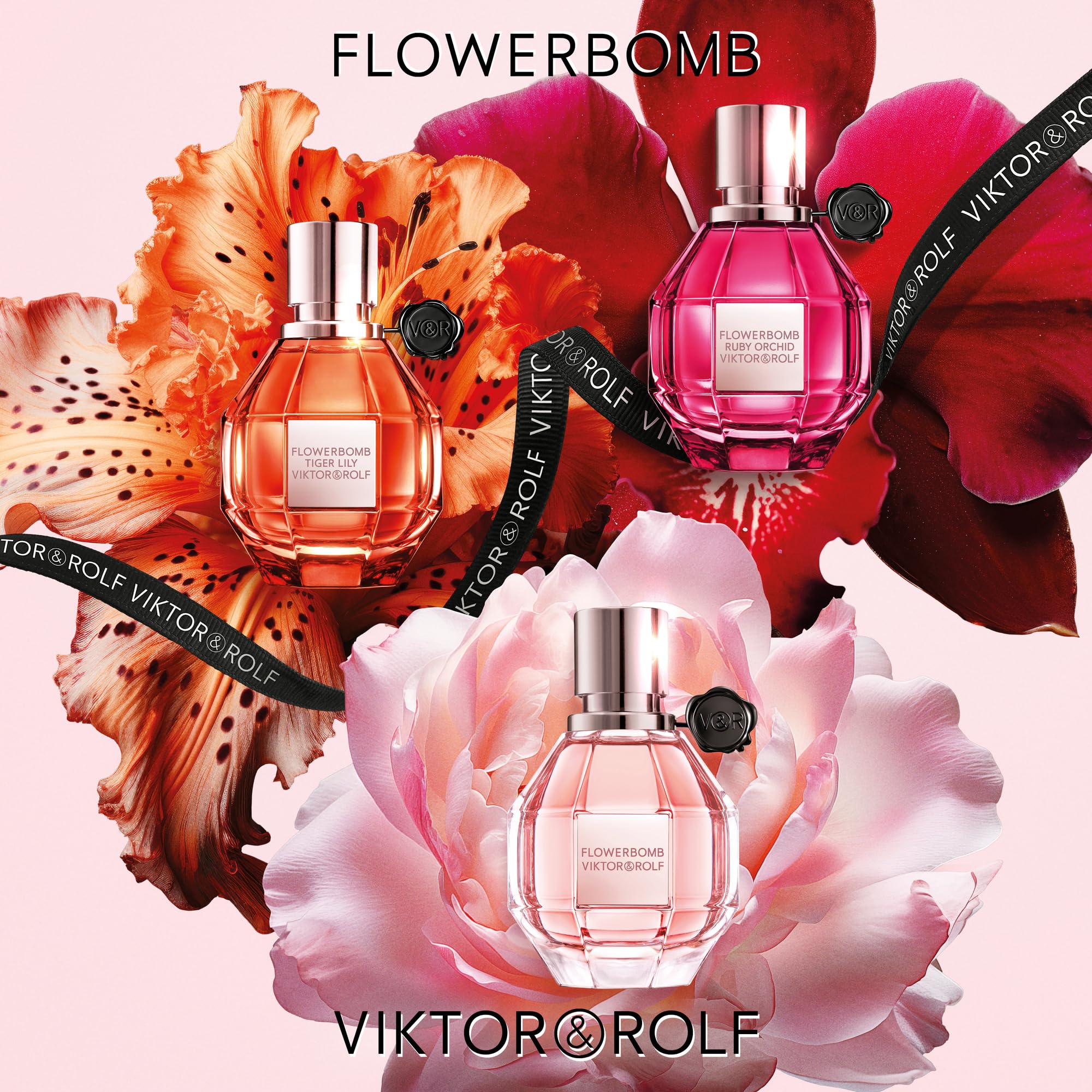 Viktor&Rolf - Flowerbomb Ruby Orchid Eau de Parfum - Women's Perfume - Floral & Fruity - With Notes of Vanilla & Peach - 1.7 Fl Oz