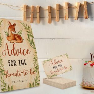 Advice for the Parents-to-Be Sign, Baby Shower Advice Game Kit (1 Standing Sign + 50 Advice Cards), Baby Showers Decorations-NPZAD11