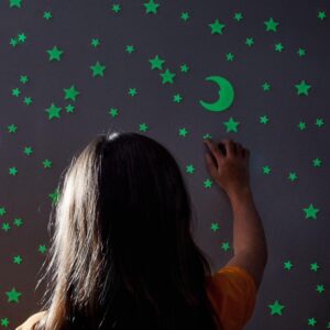 Green Sky Deluxe 200 Count Glow Stars; Glow in The Dark Stars for Ceiling, Ceiling Stars, Glowing Stars For Ceiling Include Bonus Moon (200 Stars)