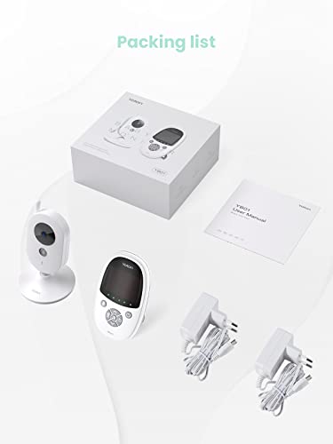 YOTON Portable 2.4" Baby Monitor YB01 with Camera and Audio, Auto Night Vision, 2-Way Talk,Temperature Monitor and 8 Lullabies VOX Mode,for Pet,Plug & Play