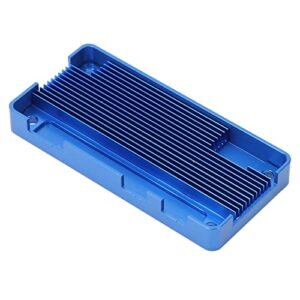 Micro Computer Enclosure Shell Aluminum Alloy Passive Cooling Case for Raspberry Pi Zero 2W Blue