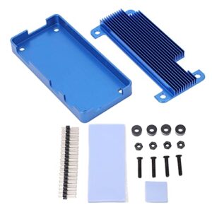 micro computer enclosure shell aluminum alloy passive cooling case for raspberry pi zero 2w blue