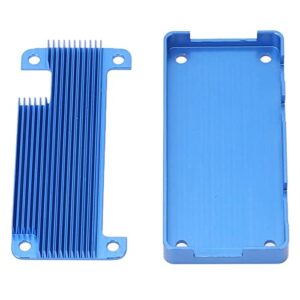 Micro Computer Enclosure Shell Aluminum Alloy Passive Cooling Case for Raspberry Pi Zero 2W Blue