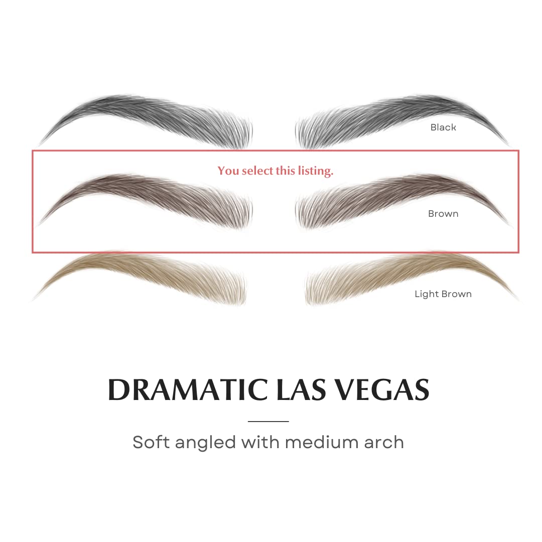 Bliss and Beyond USA | Microblading & Shading Tattoo | A combination of hair stoke and powdered brows | Non-toxic | Vegan friendly (Dramatic Las Vegas, Brown)