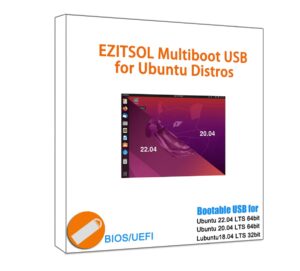 ezitsol usb for ubuntu 22.04 & 20.04 64bit,lubuntu 18.04 32bit | 3in1 bootable linux usb flash drive/stick,jump drive,pendrive,thumb drive