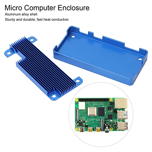 Micro Computer Enclosure Shell Aluminum Alloy Passive Cooling Case for Raspberry Pi Zero 2W Blue