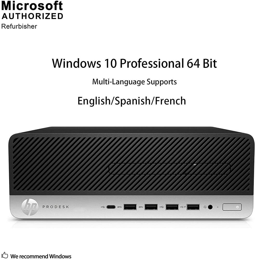 HP ProDesk 600 G3 SFF Desktop Computer Inter i7-6700 Up to 4.00GHz 16GB DDR4 New 512GB NVMe SSD Built-in AX210 Wi-Fi 6E BT HDMI Dual Monitor Support Wireless Keyboard and Mouse Win10 Pro (Renewed)