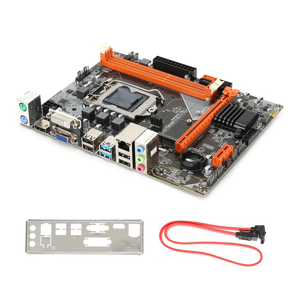 Desktop Computer Motherboard, M ATX USB3.0 DDR3 SATA3 LGA 1155, M.2 NVME NGFF Mode High Speed Hard Disk Gaming Mainboard, 6 Channel Audio Chip, for Intel B75