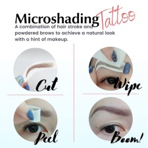 Bliss and Beyond USA | Microblading & Shading Tattoo | A combination of hair stoke and powdered brows | Non-toxic | Vegan friendly (Dramatic Las Vegas, Brown)