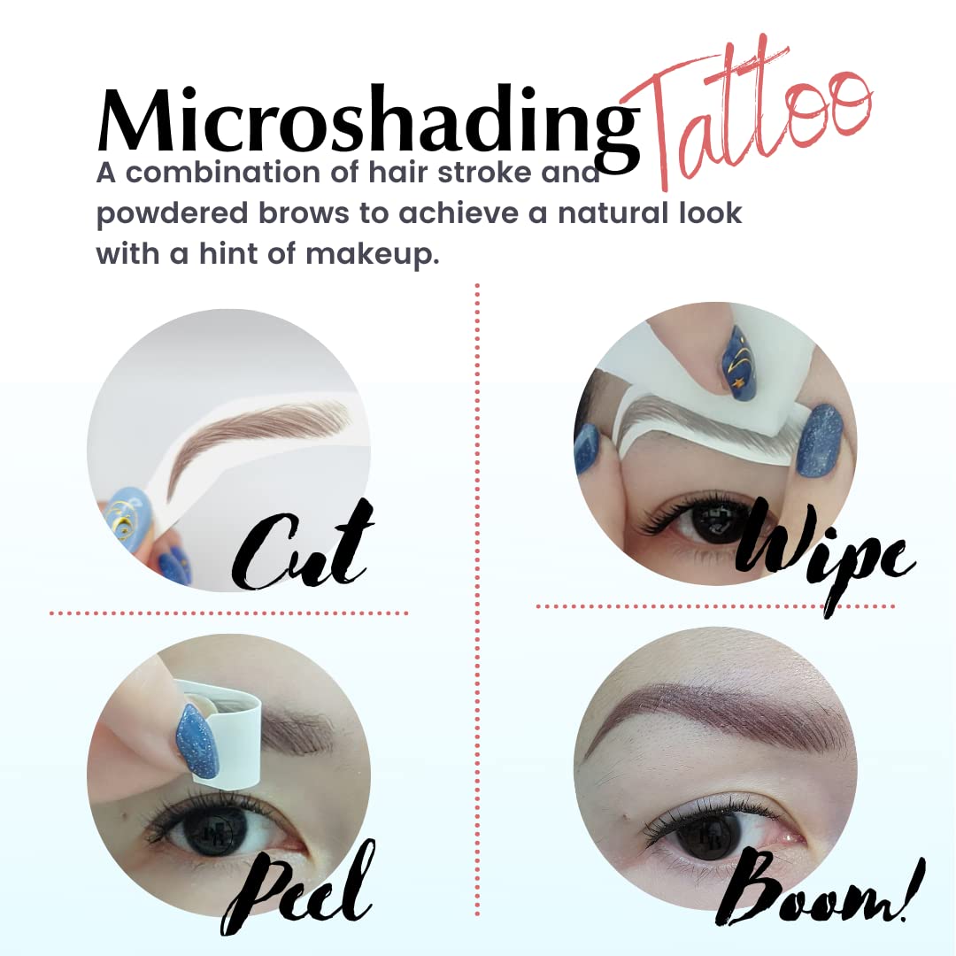 Bliss and Beyond USA | Microblading & Shading Tattoo | A combination of hair stoke and powdered brows | Non-toxic | Vegan friendly (Dramatic Las Vegas, Brown)