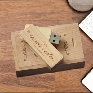 Customized Gift Personalised Engraved USB 2.0 Flash Drive Memroy Stick, Personalised Gift Engraved Wooden USB Flash Drive for Wedding, Graduation, Birthday