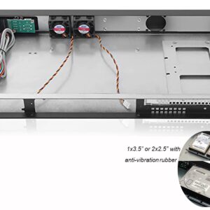 RackChoice 1U Rackmount Server Chassis 9.84" Depth Support Mini-itx M/B only