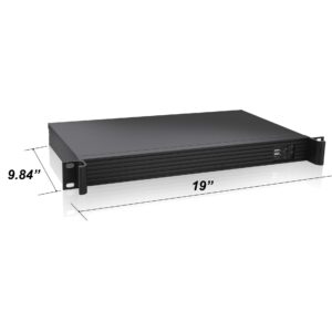 RackChoice 1U Rackmount Server Chassis 9.84" Depth Support Mini-itx M/B only