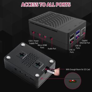 GeeekPi Starter Kit for Raspberry Pi 4 4GB, with Raspberry Pi 4, Case, 64GB Card, Card Reader, HDMI Cables and 18W USB C Power Supply