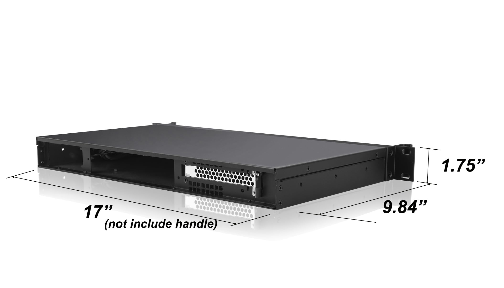 RackChoice 1U Rackmount Server Chassis 9.84" Depth Support Mini-itx M/B only