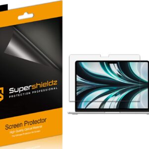 Supershieldz (3 Pack) Designed for New MacBook Air 13.6 inch (M3/M2 Chip, 2024/2022 Released) Screen Protector, High Definition Clear Shield (PET)