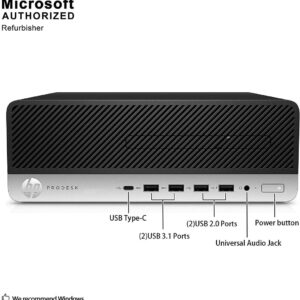 HP ProDesk 600 G3 SFF Desktop Computer Inter i7-6700 Up to 4.00GHz 16GB DDR4 New 512GB NVMe SSD Built-in AX210 Wi-Fi 6E BT HDMI Dual Monitor Support Wireless Keyboard and Mouse Win10 Pro (Renewed)