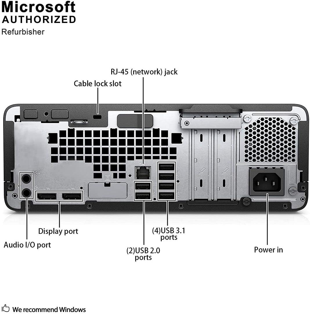 HP ProDesk 600 G3 SFF Desktop Computer Inter i7-6700 Up to 4.00GHz 16GB DDR4 New 512GB NVMe SSD Built-in AX210 Wi-Fi 6E BT HDMI Dual Monitor Support Wireless Keyboard and Mouse Win10 Pro (Renewed)