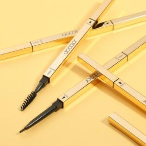 Docolor Makeup Micro Brow Pencil, Definer Eyebrow Pencil,Dual-Sided,Ultra-Fine Mechanical Pencil, Soft Brown and Black,2 Count