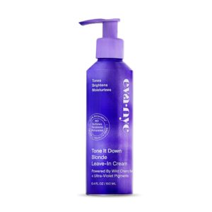 evanyc leave-in hair cream for blonde hair, 5.4 fl oz - leave in conditioner helps eliminate brassy yellow tones, no-rinse toner