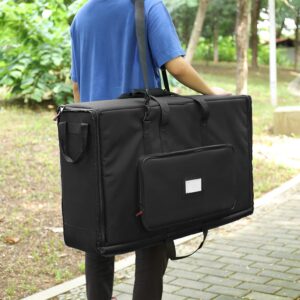 1st Place Products Foldable Padded Nylon Tote Carrying Case -Transport LCD Screens, Computers, Monitors & TVs Between 27" - 32" - Water Resistant - Shoulder Strap & Handle Options - Premium Quality