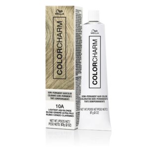 colorcharm demi permanent hair color| 10a lightest ash blonde | gloss, refresh and tone | 2 fl oz