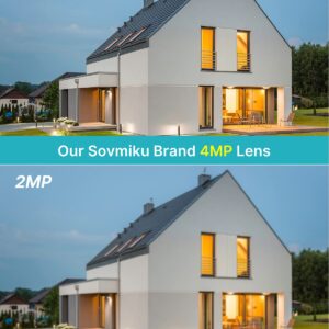 SOVMIKU 4MP 8X Optical/Digital Zoom Wireless Outdoor Security Cameras,Auto Tracking,360° PTZ WiFi Camera,Human Detection,2-Way Audio,24/7 Record,Alexa